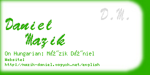 daniel mazik business card